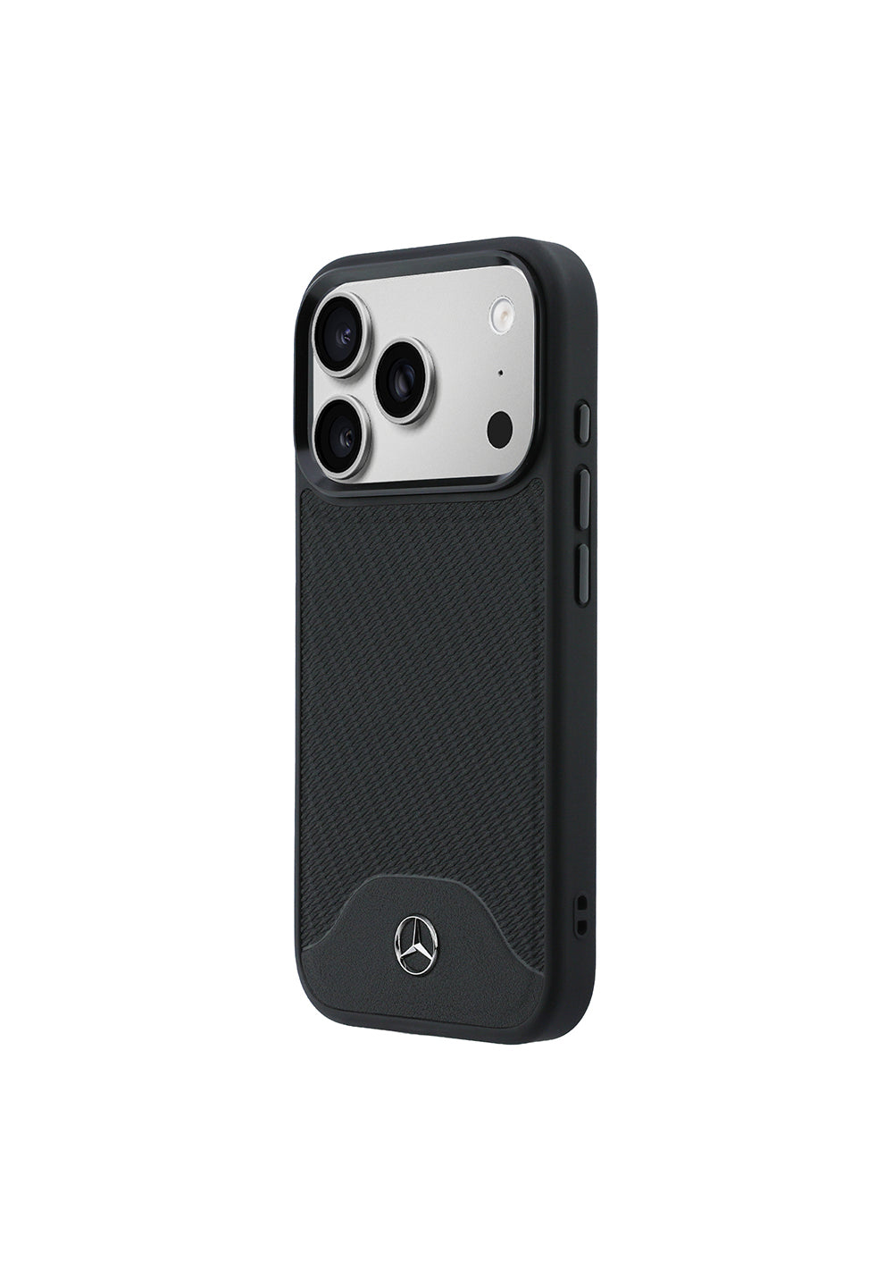 Apple iPhone 17 Pro Max Kılıf Mercedes Benz Orijinal Lisanslı Manyetik Şarj Uyumlu 3D Metal Logolu Wood Deri Dokumalı Kapak