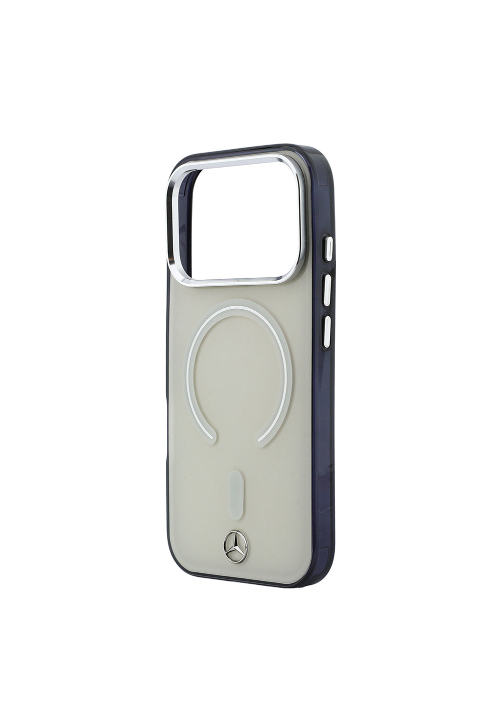 Apple iPhone 17 Pro Max Kılıf Mercedes Benz Orijinal Lisanslı Manyetik Şarj Uyumlu Saydam Yüzey İkonik 3D Metal Logolu Kapak