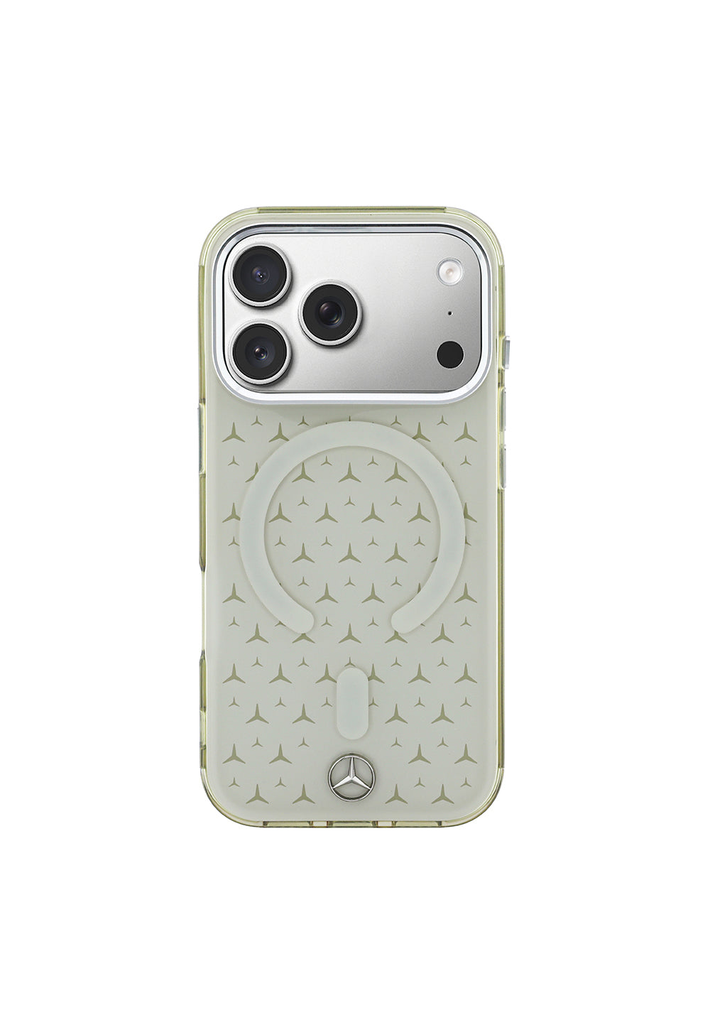 Apple iPhone 17 Pro Max Kılıf Mercedes Benz Orijinal Lisanslı M-Safe Şarj Özellikli Çift Katmanlı Yıldız Desenli Dizayn Kapak