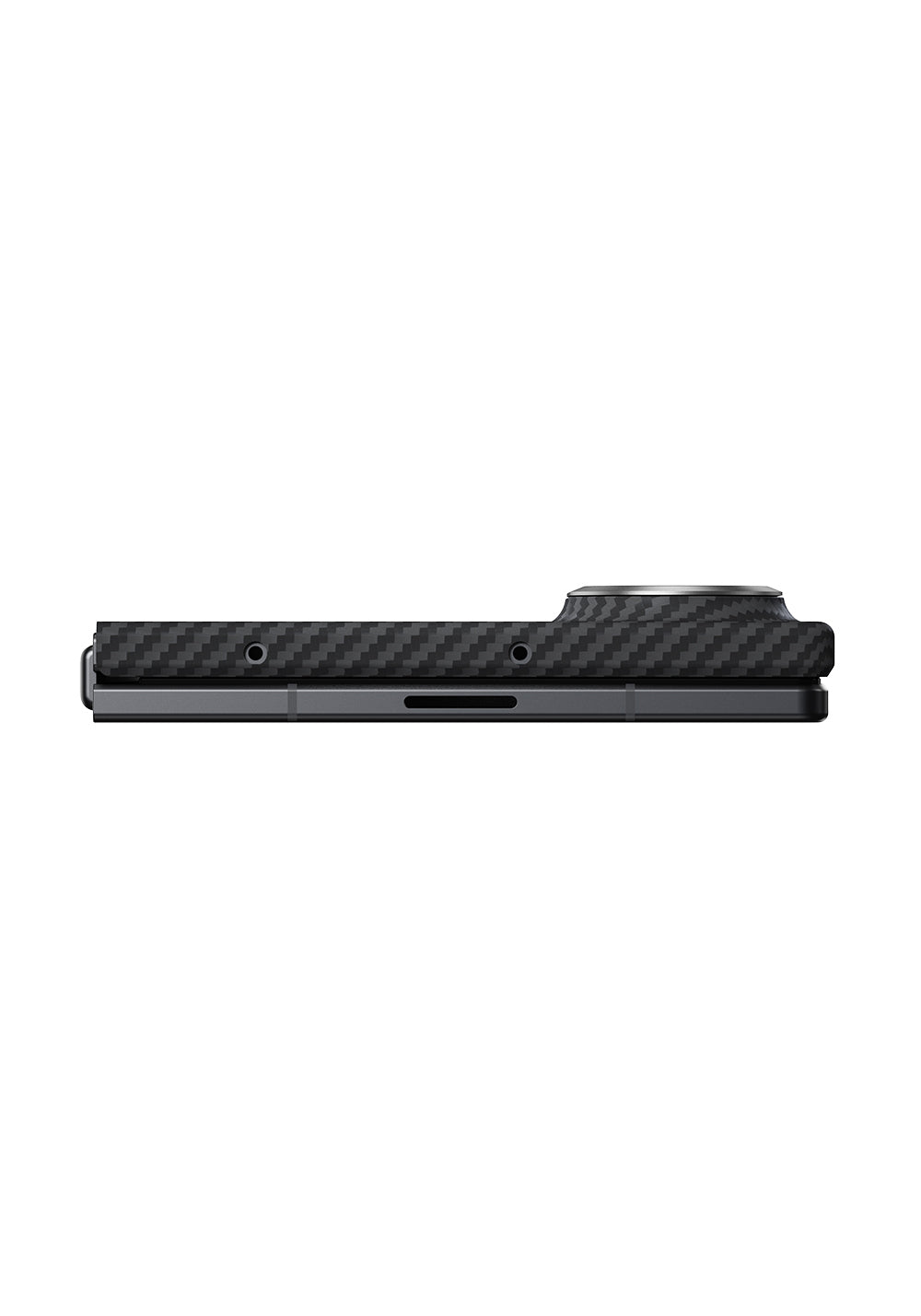 Galaxy Z Fold 8 Kılıf Manyetik Şarj Uyumlu 600D Aramid Karbon Fiber Pitaka Edge Serisi Black-Grey Twill Kapak