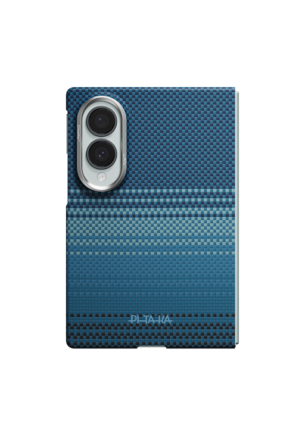 Galaxy Z Fold 8 Kılıf Manyetik Şarj Uyumlu Aramid Karbon Fiber Pitaka Tactile Woven Sunset-Moonrise Serisi Kapak