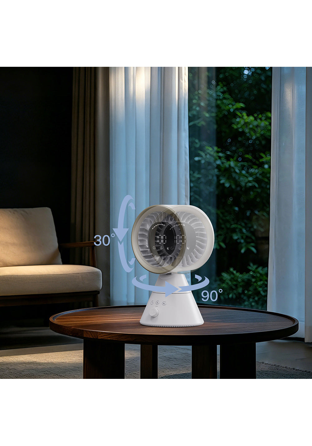 Lenyes LHF22 Dijital Led Göstergeli AI Hava Kontrollü Kule Tipi Soğutucu Masa Fanı
