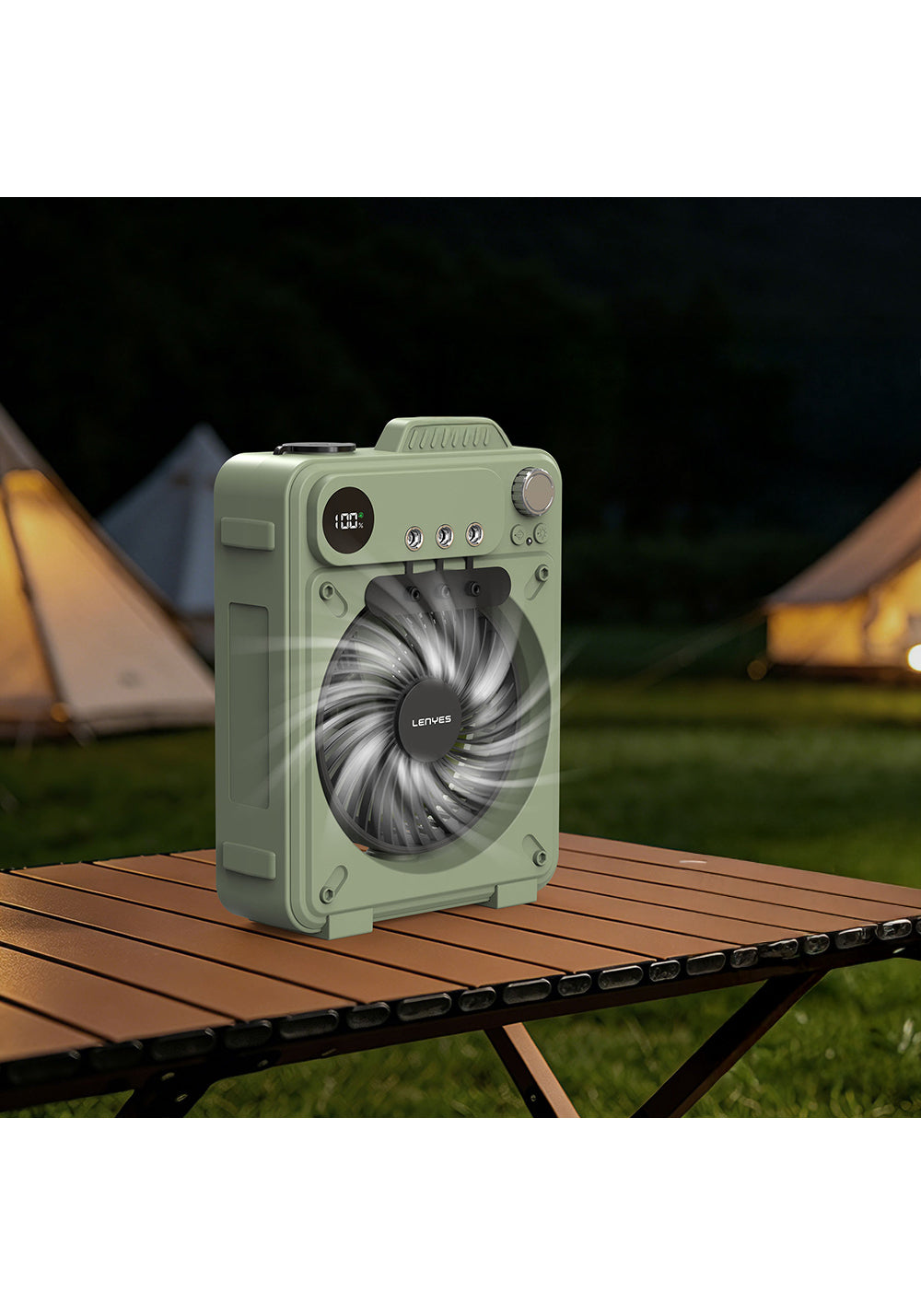 Lenyes LHF25 Dijital Led Göstergeli Su Hazneli Gece Lambalı Outdoor Soğutucu Fan