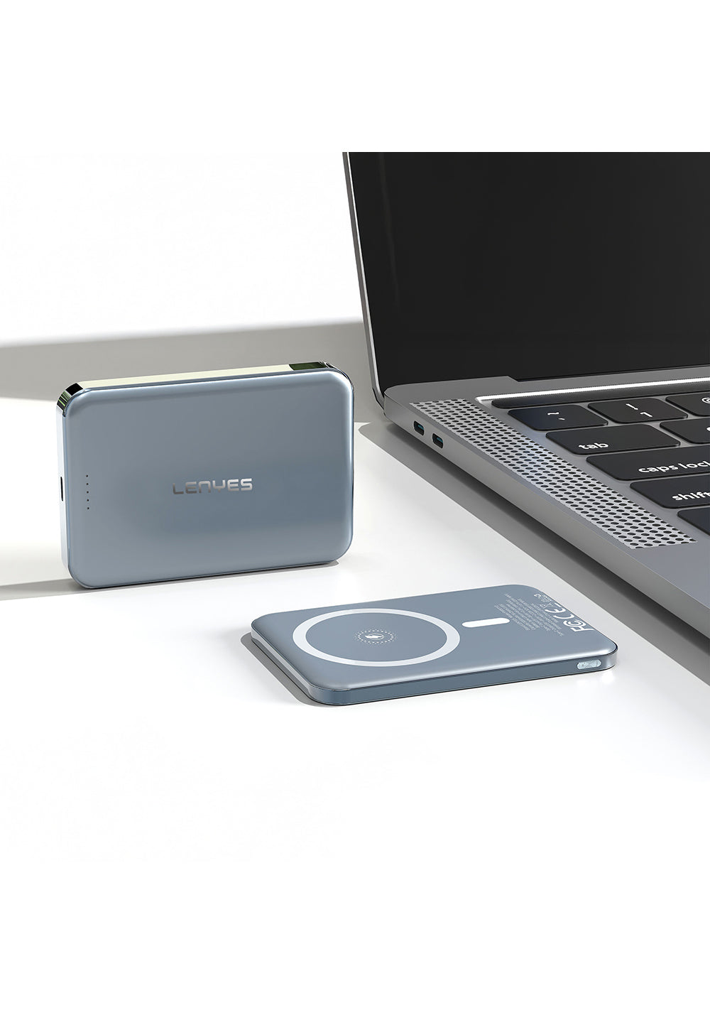 Lenyes PW1011D Ultra İnce LED Göstergeli Wireless Powerbank 15W 10000mAh