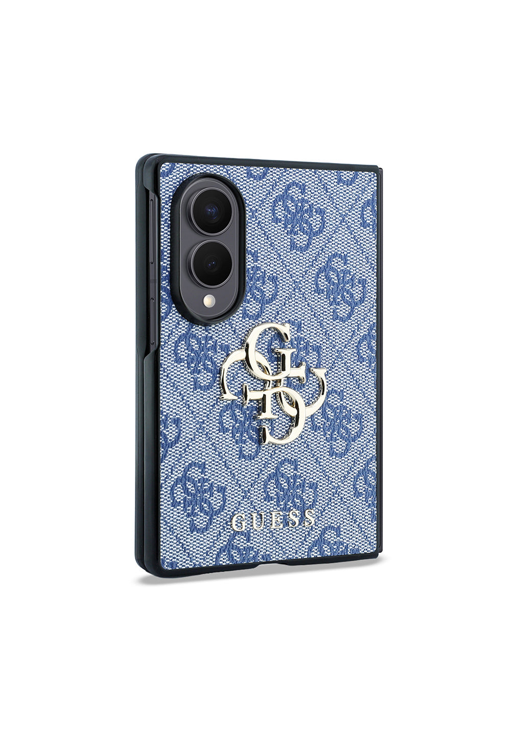Galaxy Z Fold 8 Kılıf Guess Orijinal Lisanslı 4G Desenli Metal Büyük 4G ve Yazı Logolu Kapak