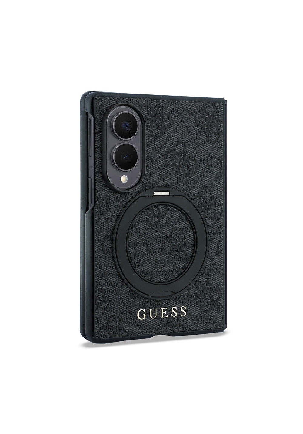 Galaxy Z Fold 8 Kılıf Guess Orijinal Lisanslı Manyetik Şarj Uyumlu 360 Derece Dönebilen Standlı PU Metal Logolu Kapak