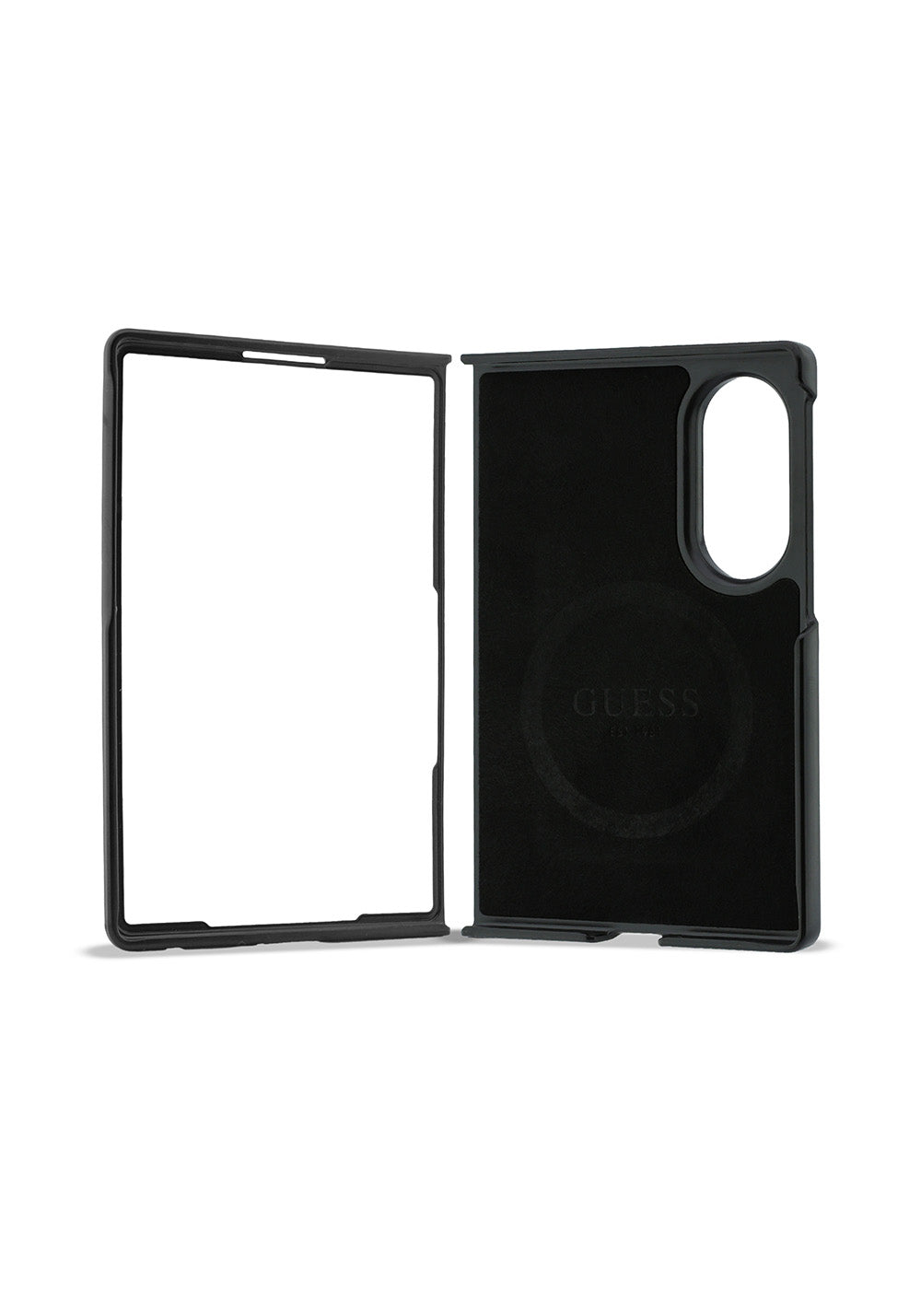 Galaxy Z Fold 8 Kılıf Guess Orijinal Lisanslı Manyetik Şarj Uyumlu 360 Derece Dönebilen Standlı PU Metal Logolu Kapak