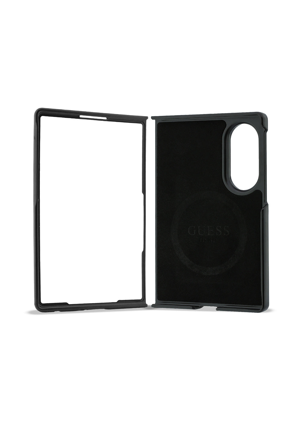 Galaxy Z Fold 8 Kılıf Guess Orijinal Lisanslı Manyetik Şarj Uyumlu 360 Derece Dönebilen Standlı PU Metal Logolu Kapak