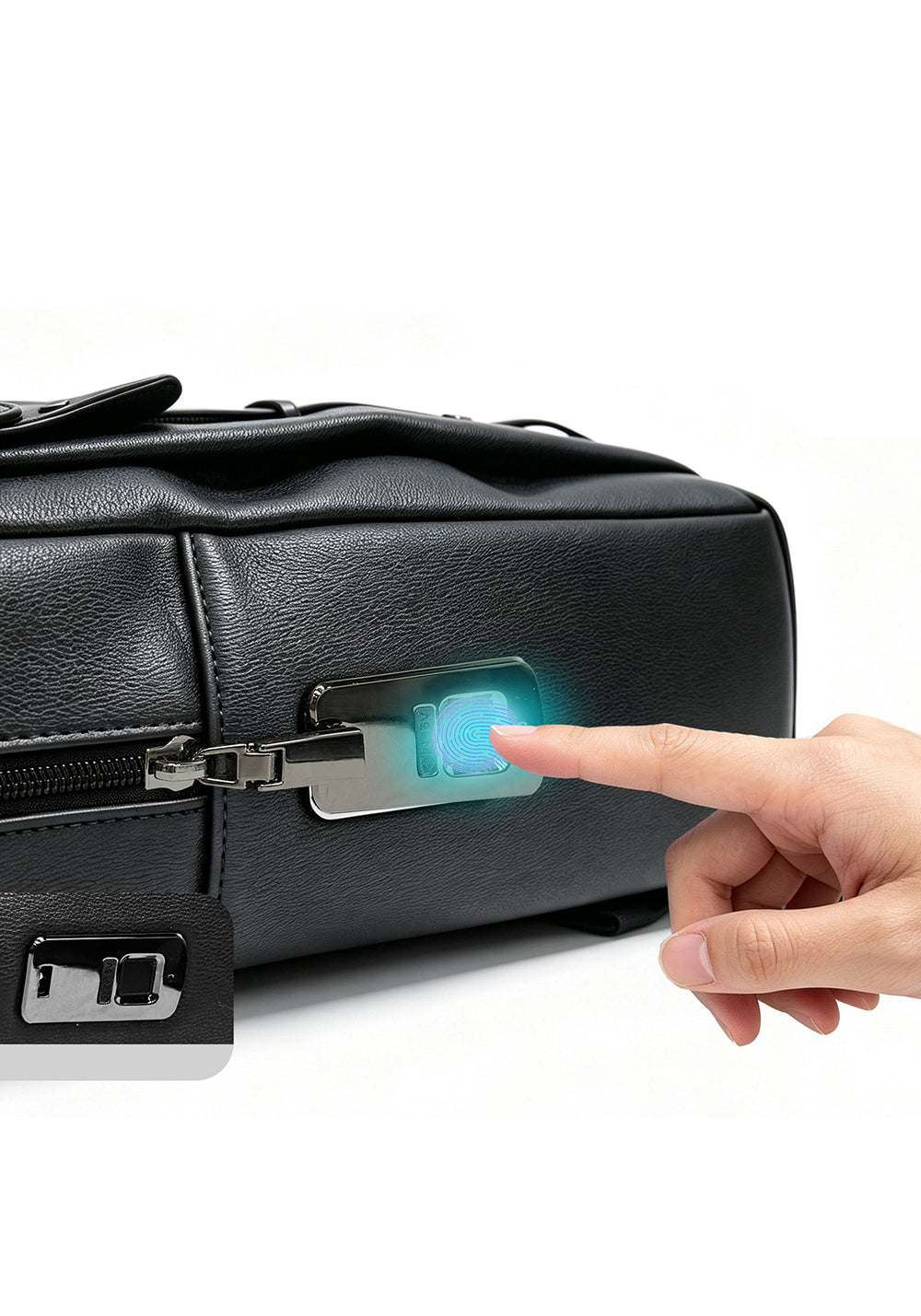 Lenyes LB735 Vesnara Serisi Parmak İzi Kilitli Su Geçirmez 15 inç Laptop ve Notebook Sırt Çantası