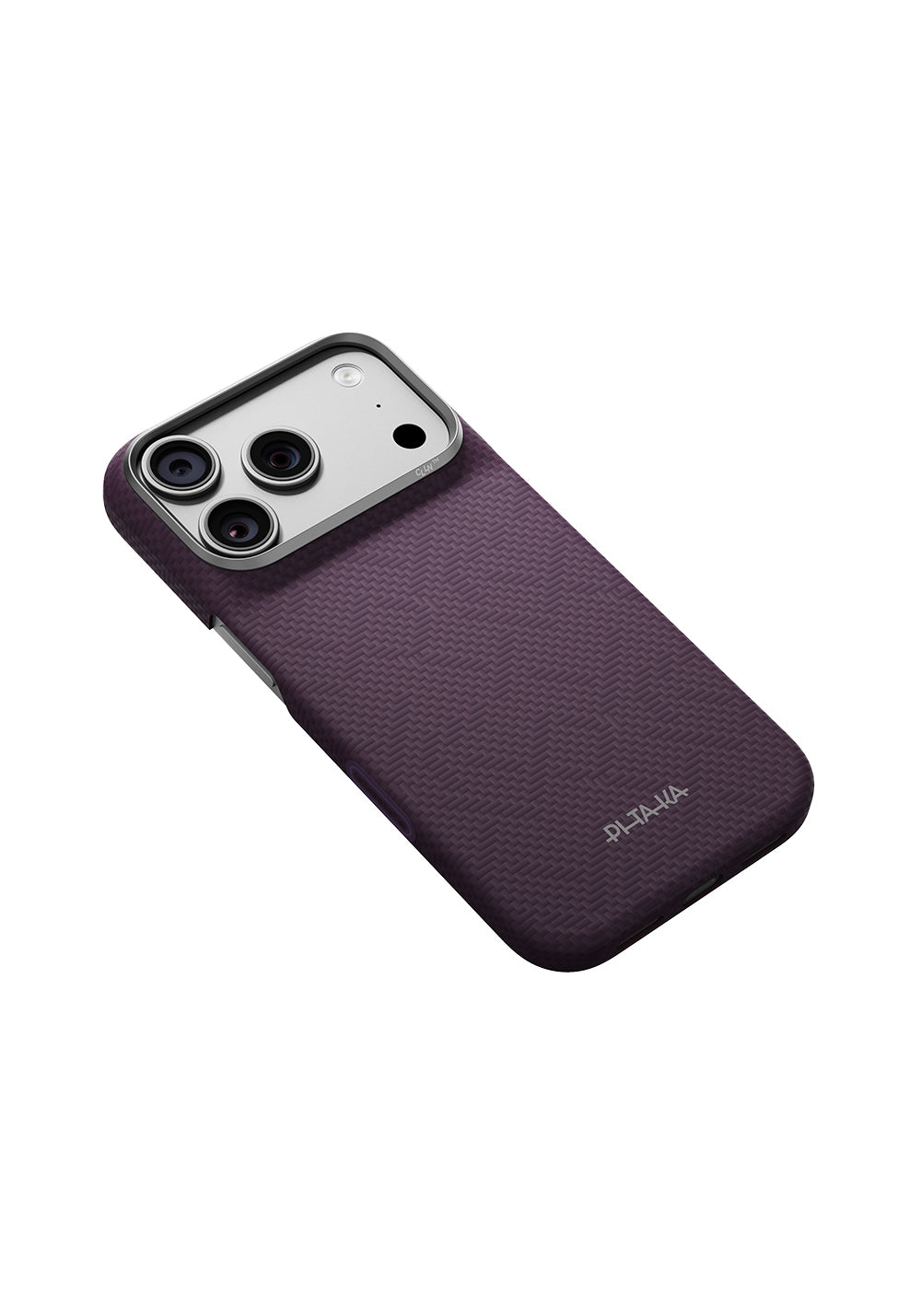 Apple iPhone 18 Pro Max Kılıf Manyetik Şarj Uyumlu Aramid Karbon Fiber Pitaka Weaving Serisi Kapak