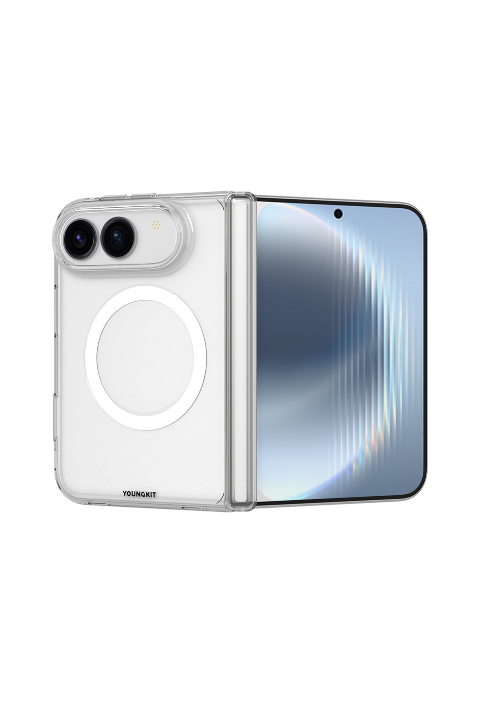 Apple iPhone Duo Kılıf Manyetik Şarj Uyumlu Youngkit Clear Serisi Kapak