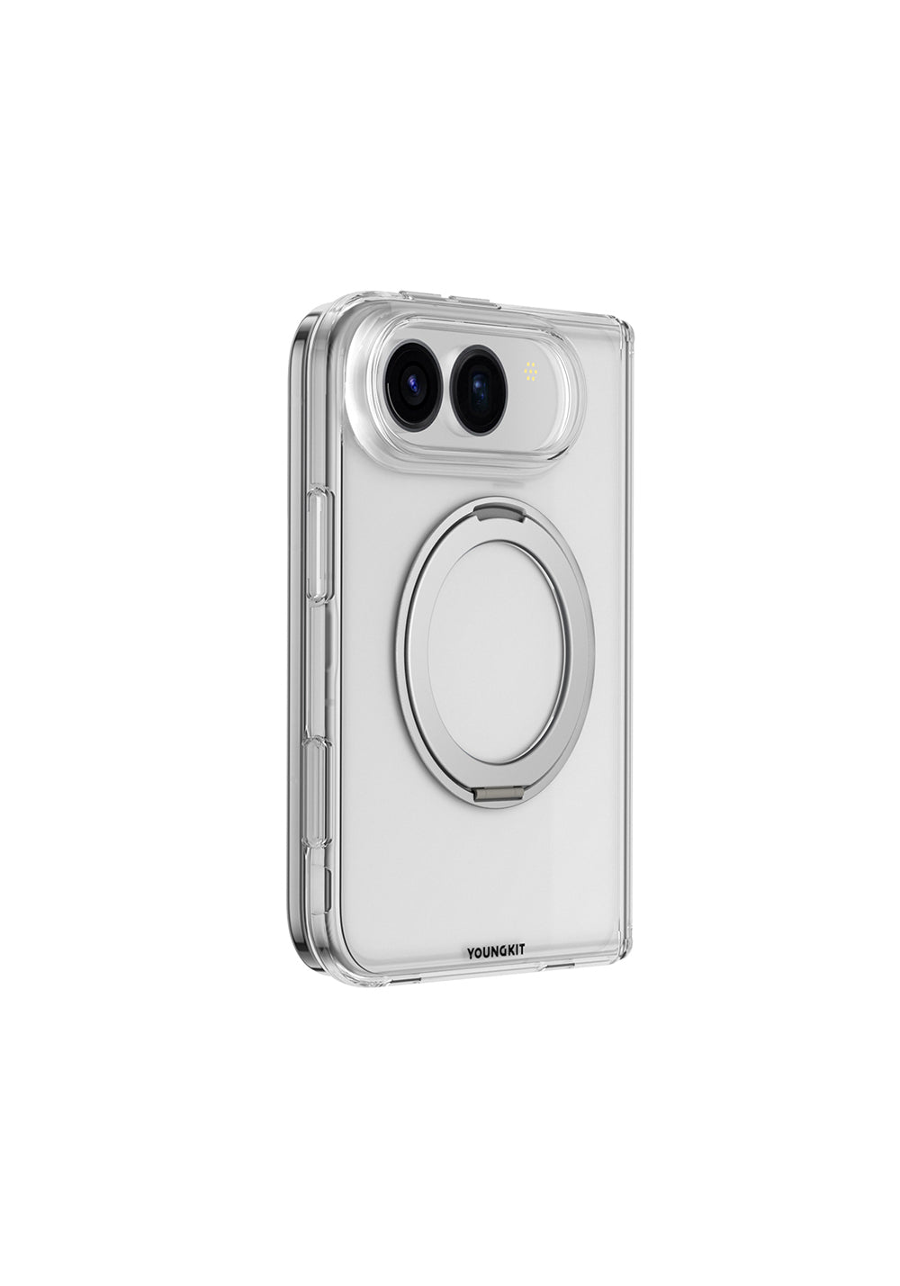 Apple iPhone Duo Kılıf Manyetik Şarj Uyumlu Youngkit Clear Serisi Standlı Kapak