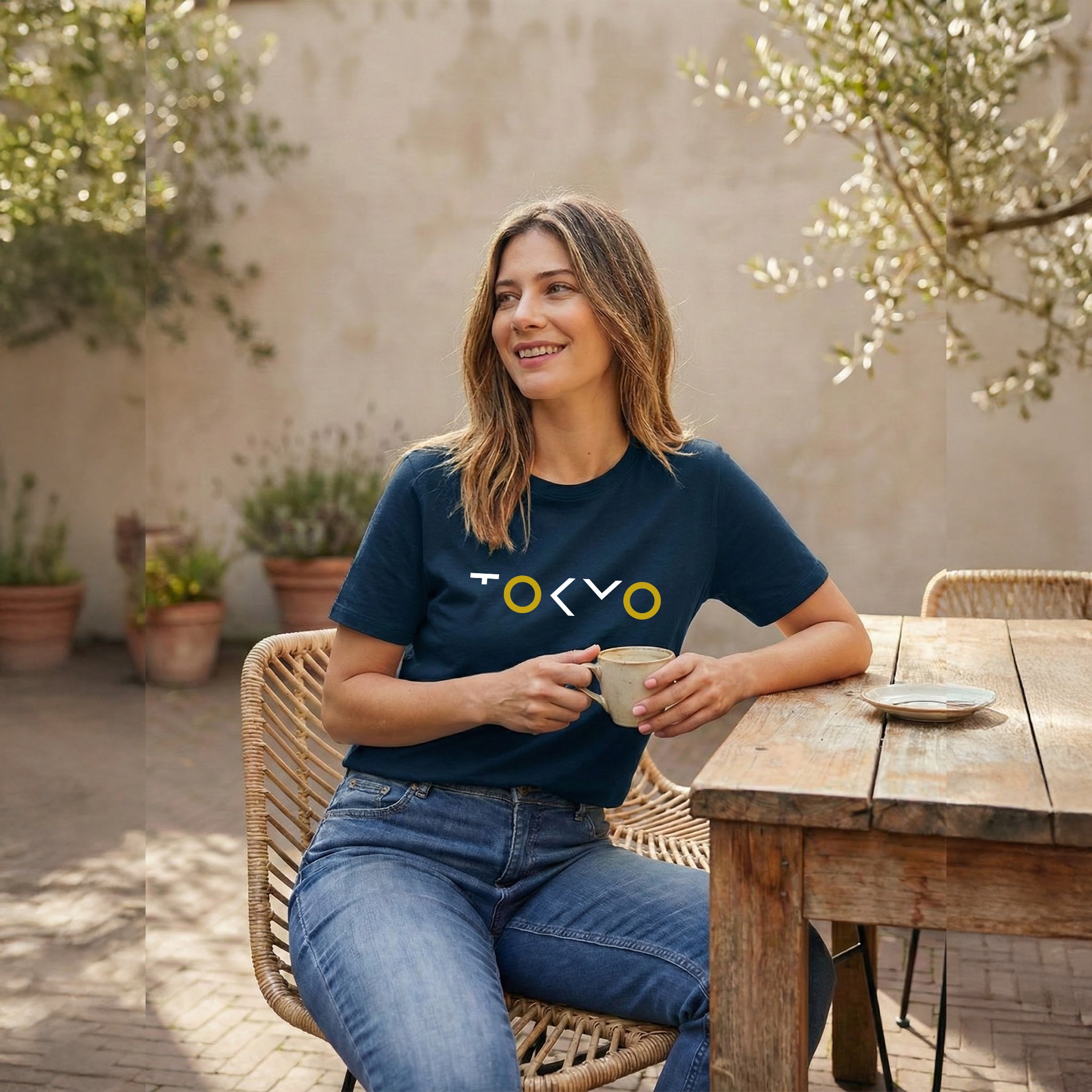 TOKYO — Minimal City Typography Tee (Deep Navy)