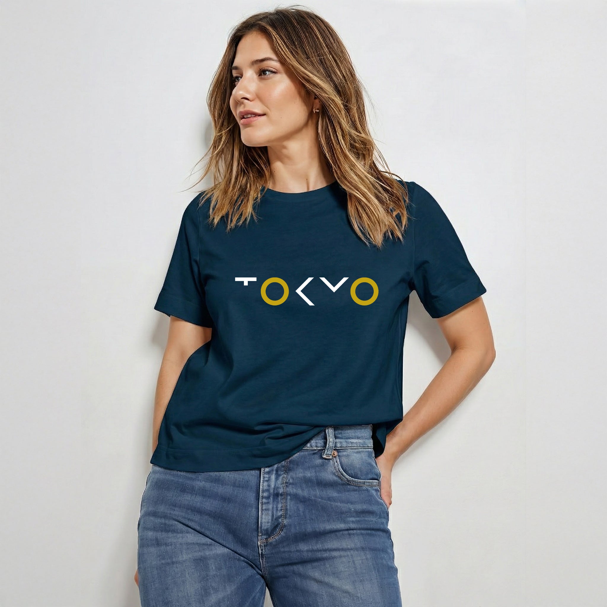 TOKYO — Minimal City Typography Tee (Deep Navy)
