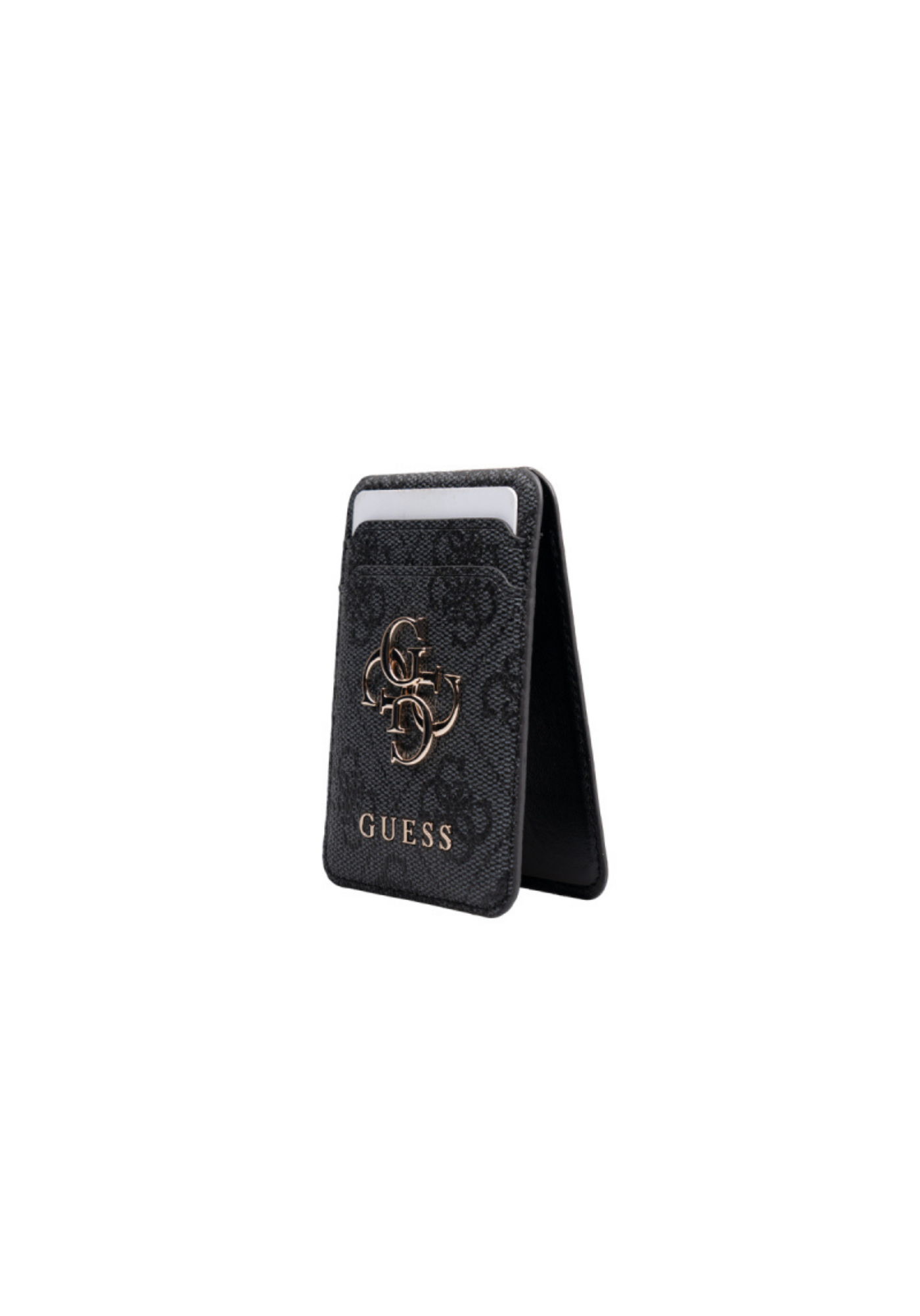 Guess 4G iPhone 17 Pro Max M-Safe Uyumlu Kartlıklı ve Askılı Kılıf – Siyah