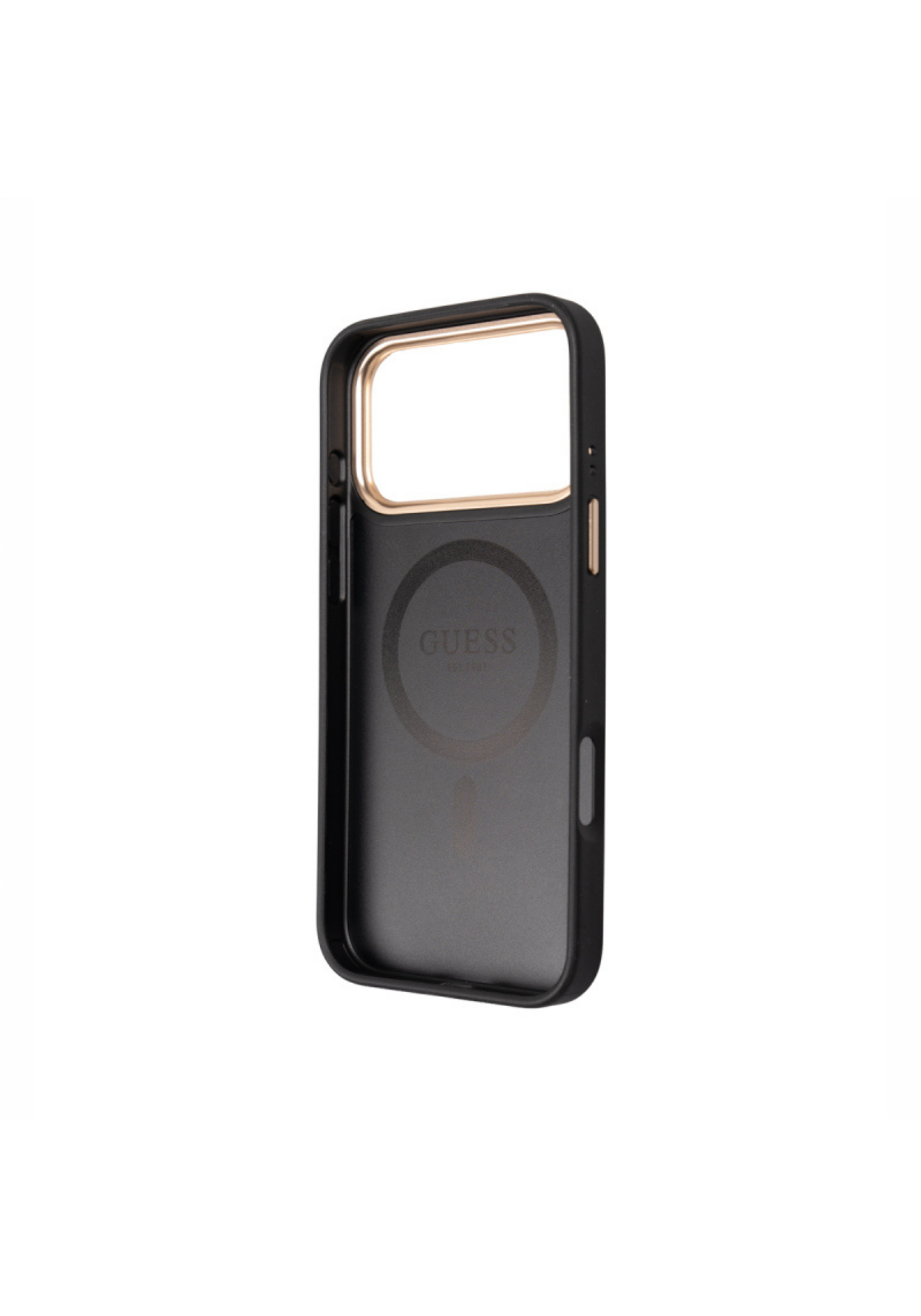 Guess 4G iPhone 17 Pro M-Safe Uyumlu Kartlıklı ve Askılı Kılıf – Siyah