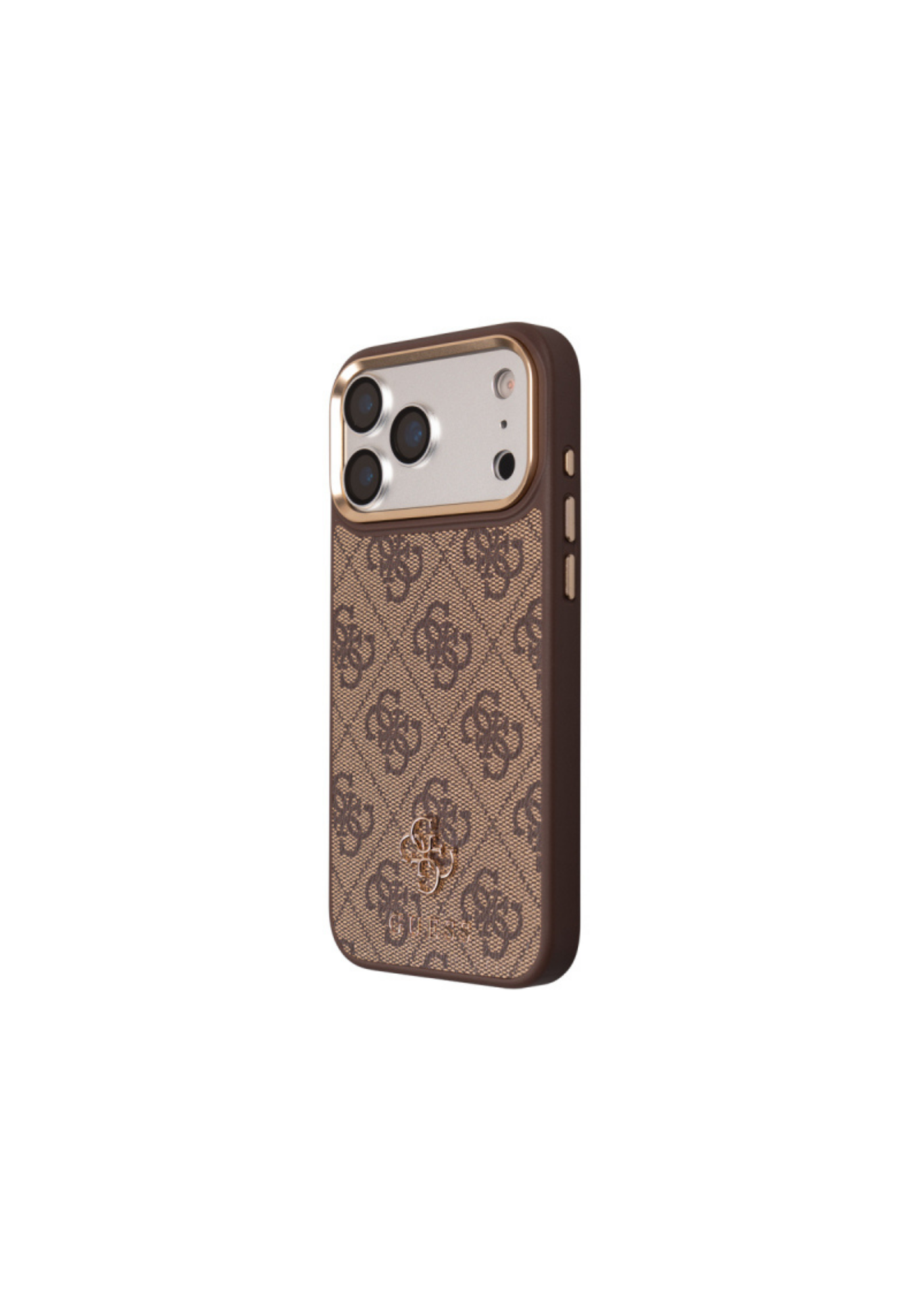 Guess 4G iPhone 17 Pro M-Safe Uyumlu Kartlıklı ve Askılı Kılıf – Kahverengi