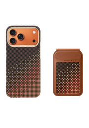 Raptic Aramid Skin Serenity iPhone 17 Pro Karbon Kılıf ve Kartlık Seti – 2’si 1 Arada