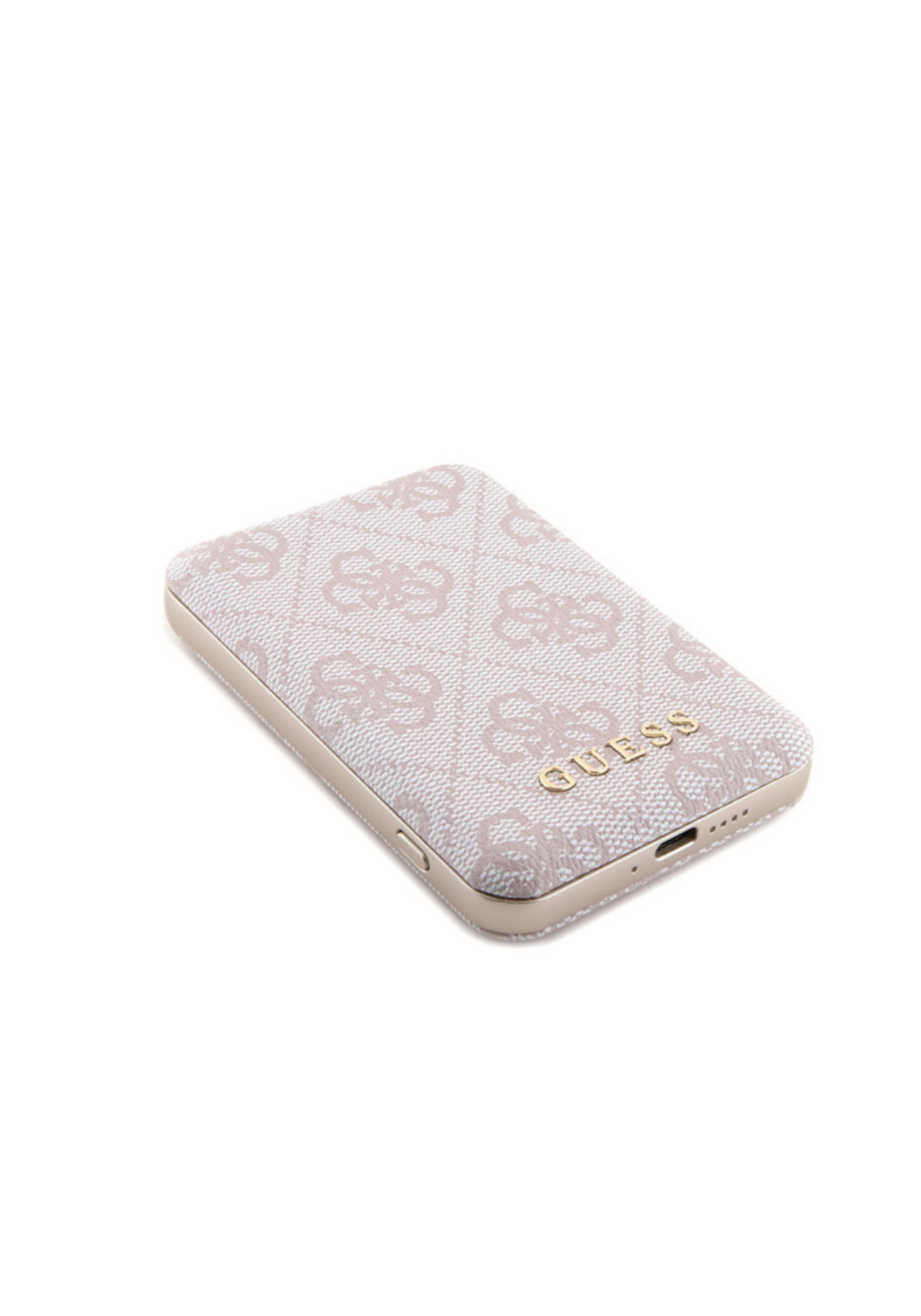 Guess 4G Desenli 15W 5000mAh Dijital Göstergeli Powerbank – Pudra Pembe