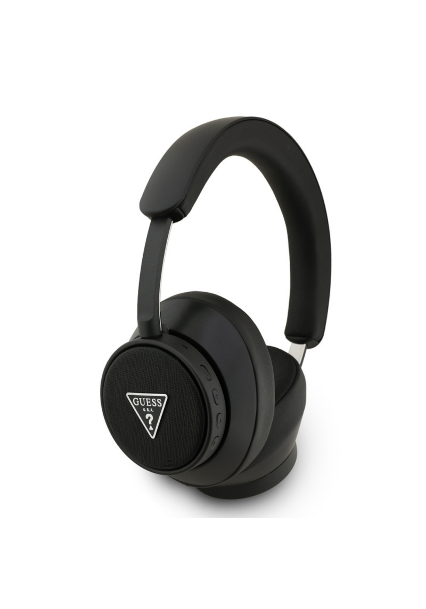 Guess Saffiano ENC Üçgen Logolu Kulak Üstü Bluetooth Kulaklık – Siyah