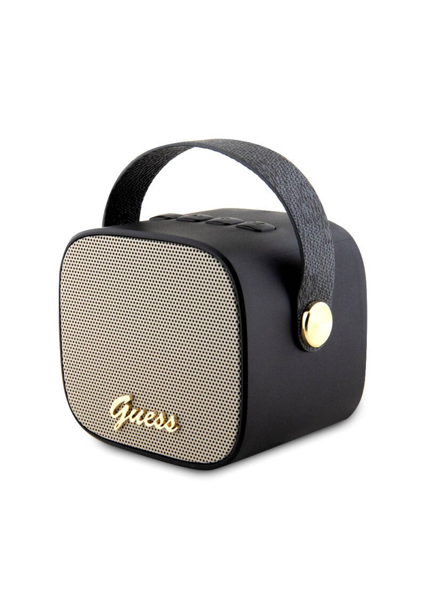 Guess 5W Askılı PU Deri Taşınabilir Bluetooth Hoparlör – Kahverengi