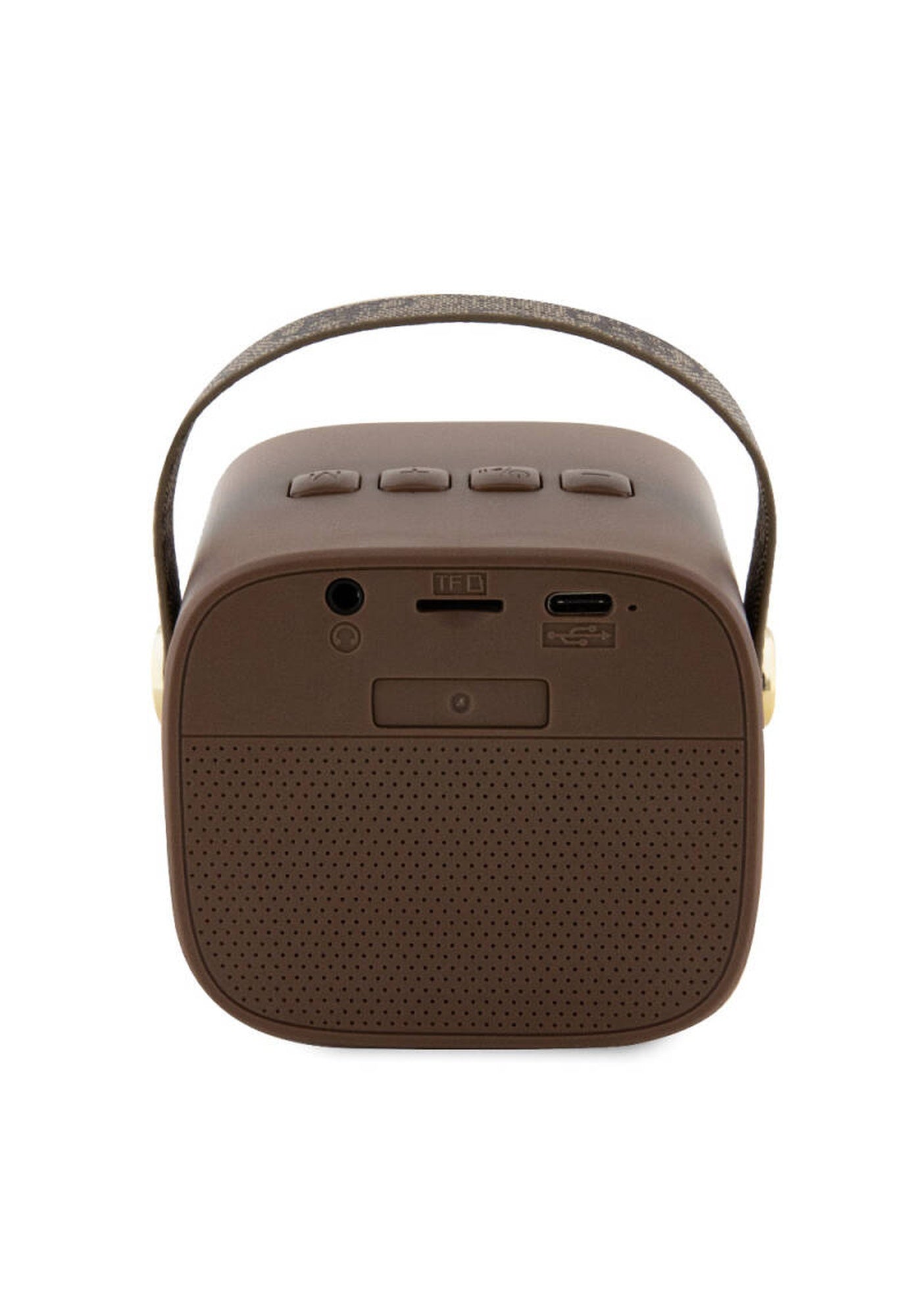 Guess 5W Askılı PU Deri Taşınabilir Bluetooth Hoparlör – Kahverengi