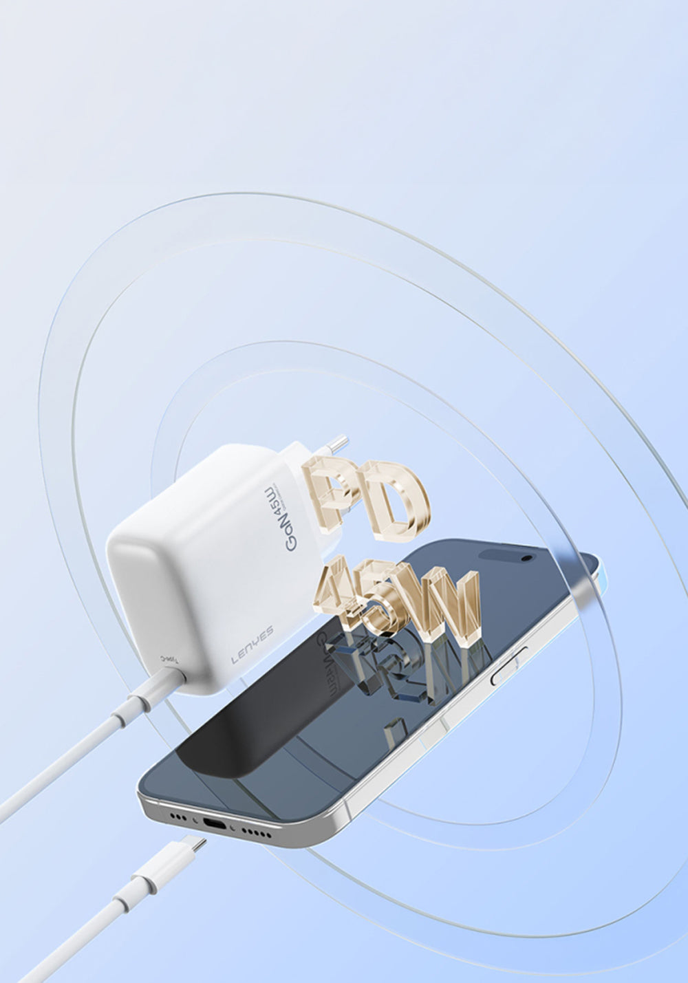 Lenyes LCH94 45W GaN Şarj Adaptörü