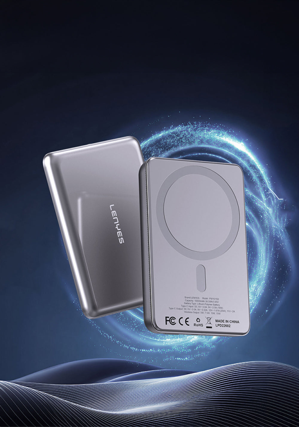 Lenyes PW0015D 5000 mAh Kablosuz Powerbank