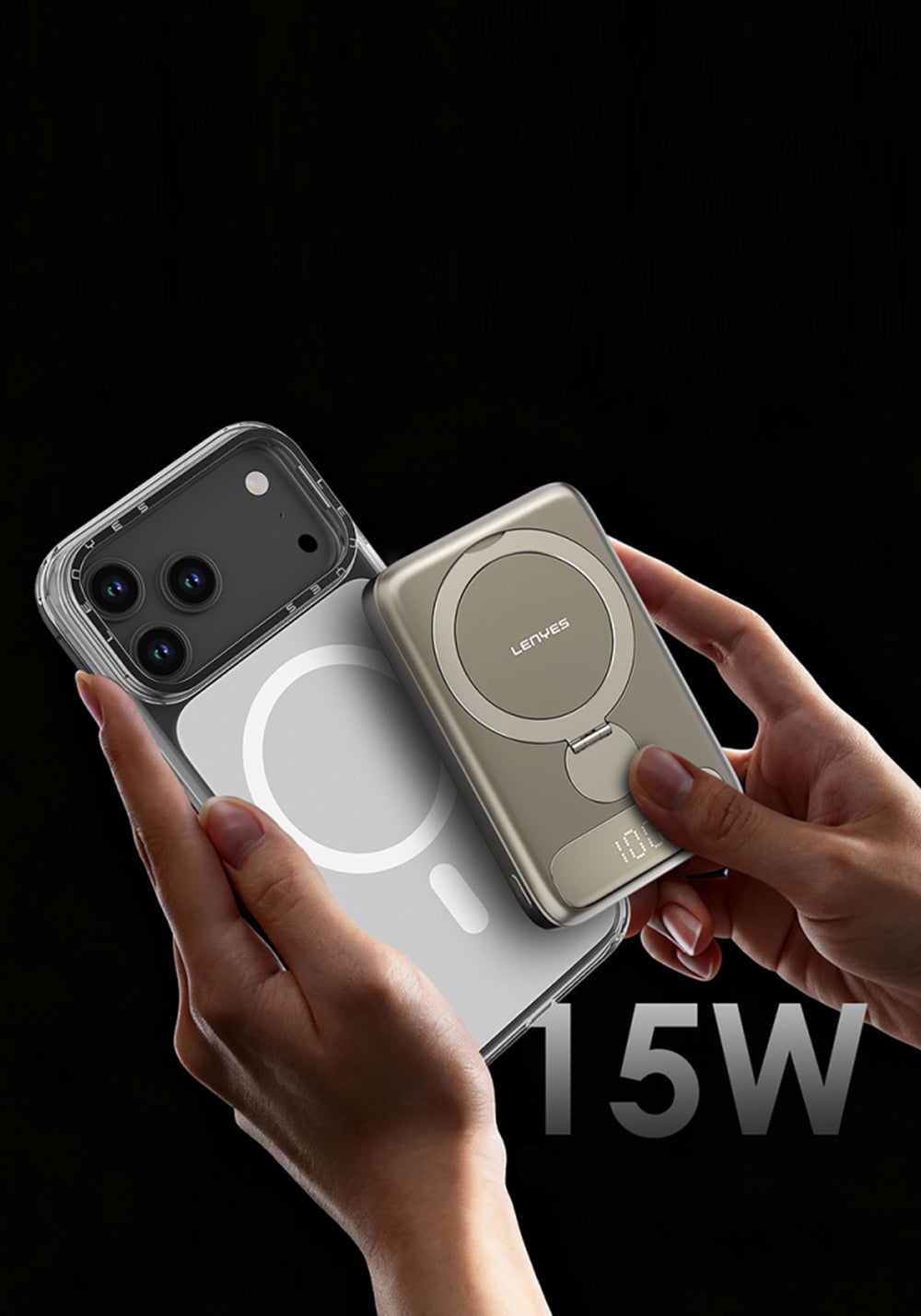 Lenyes PW1012D 10000 mAh Kablosuz Powerbank