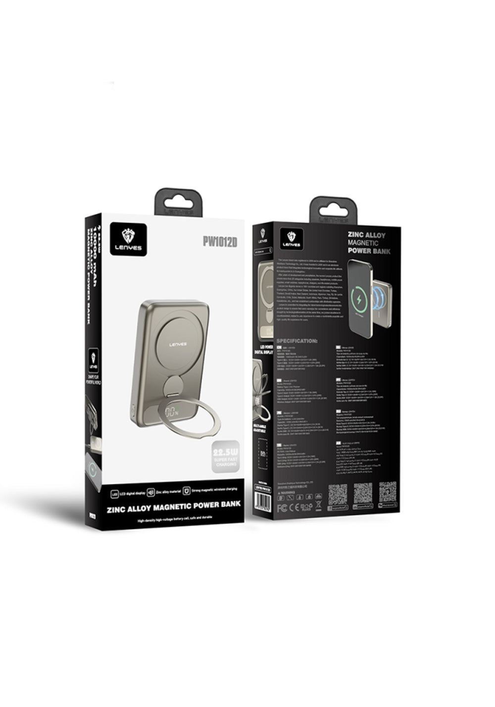 Lenyes PW1012D 10000 mAh Kablosuz Powerbank