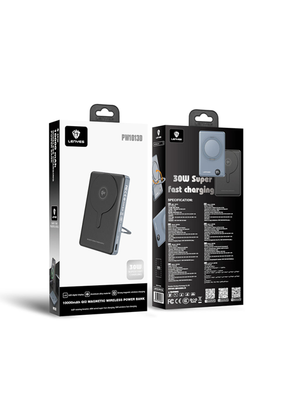 Lenyes PW1013D 10000 mAh Qi2 Kablosuz Powerbank