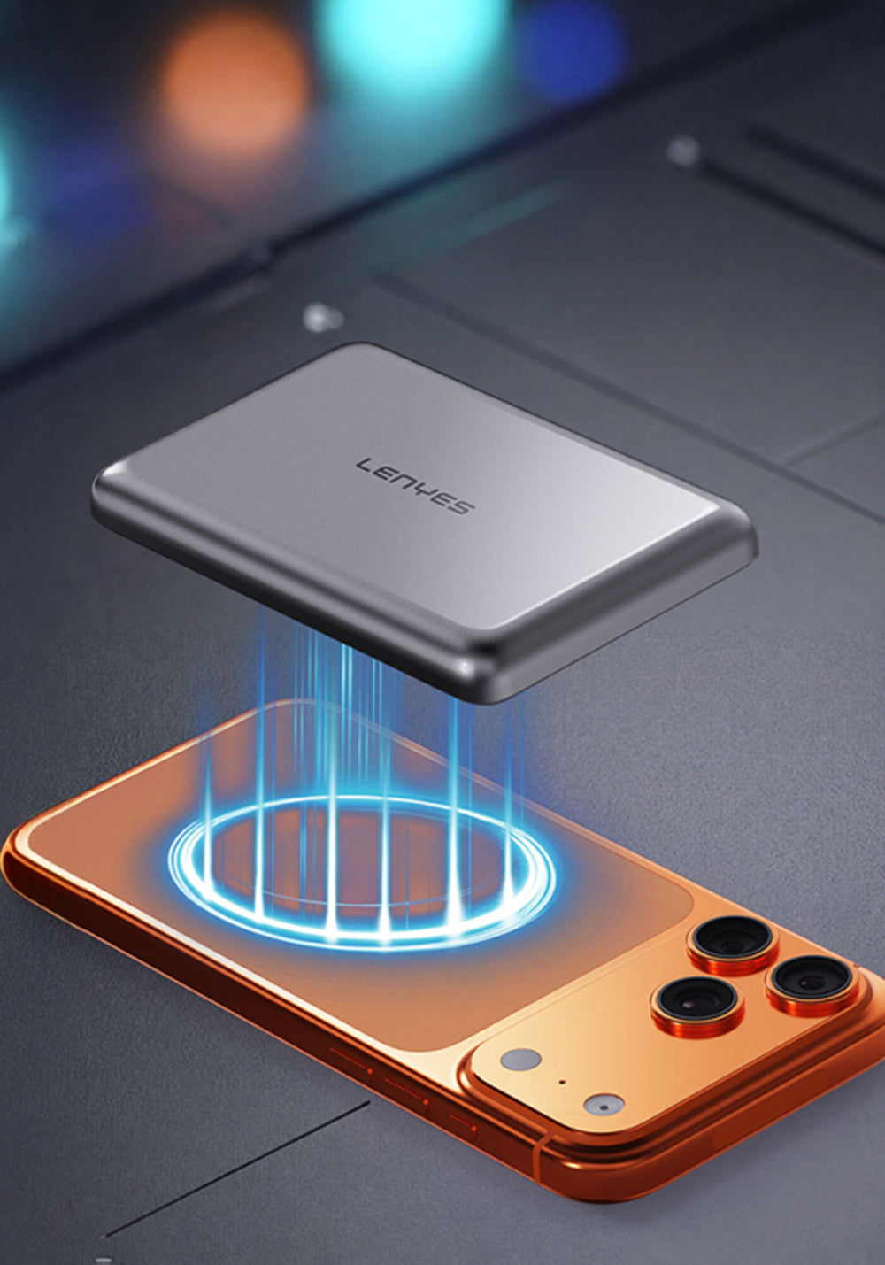 Lenyes PW1015D 10000 mAh Kablosuz Powerbank