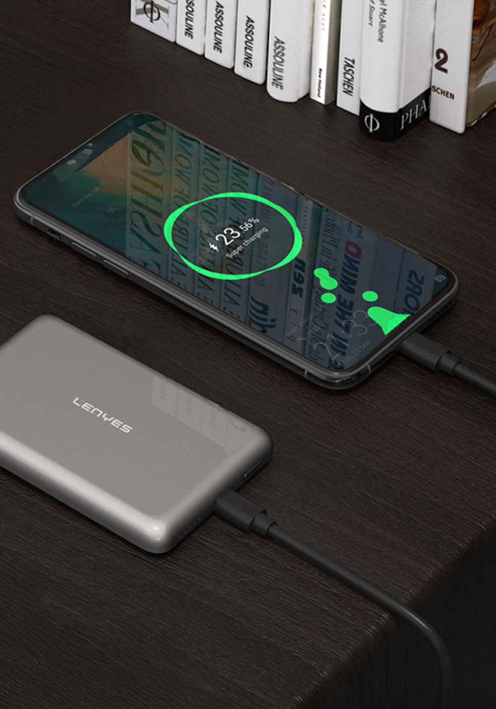 Lenyes PW1015D 10000 mAh Kablosuz Powerbank