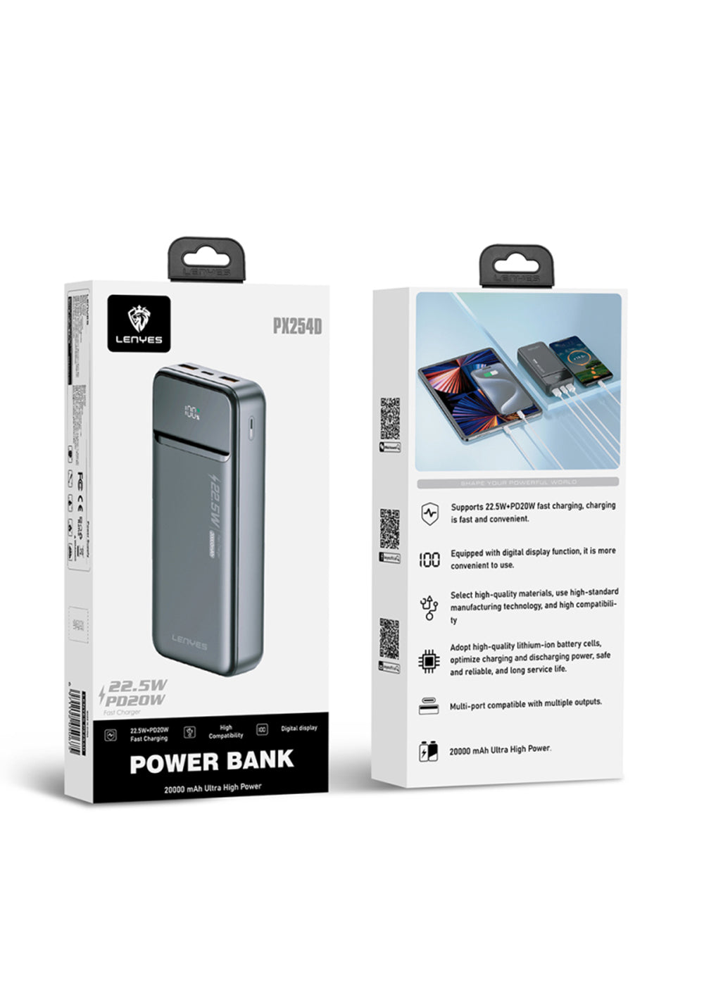 Lenyes PX254D 20000 mAh Powerbank