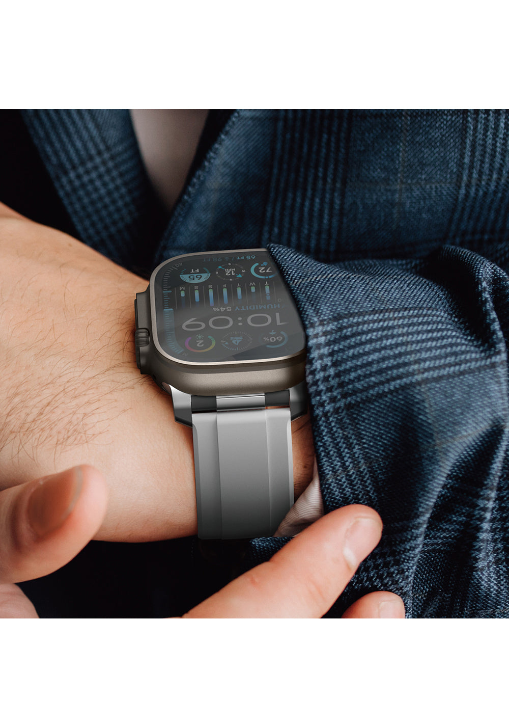 Amazingthing Titan Chrono Manyetik Silikon Apple Watch Kordonu