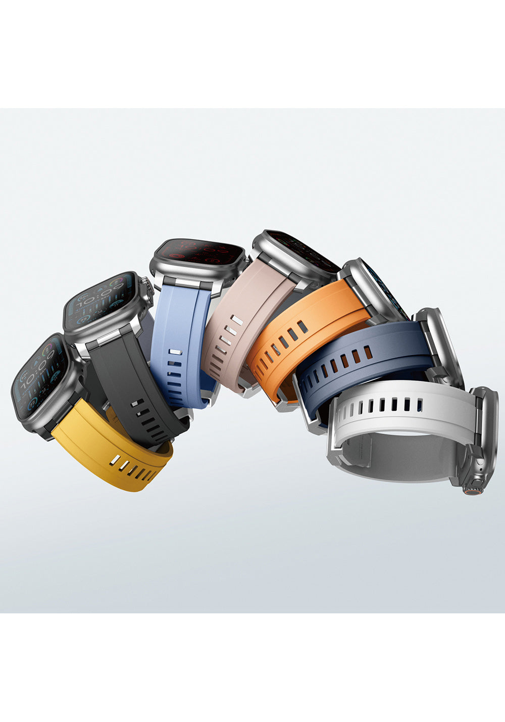 Amazingthing Titan Chrono Manyetik Silikon Apple Watch Kordonu