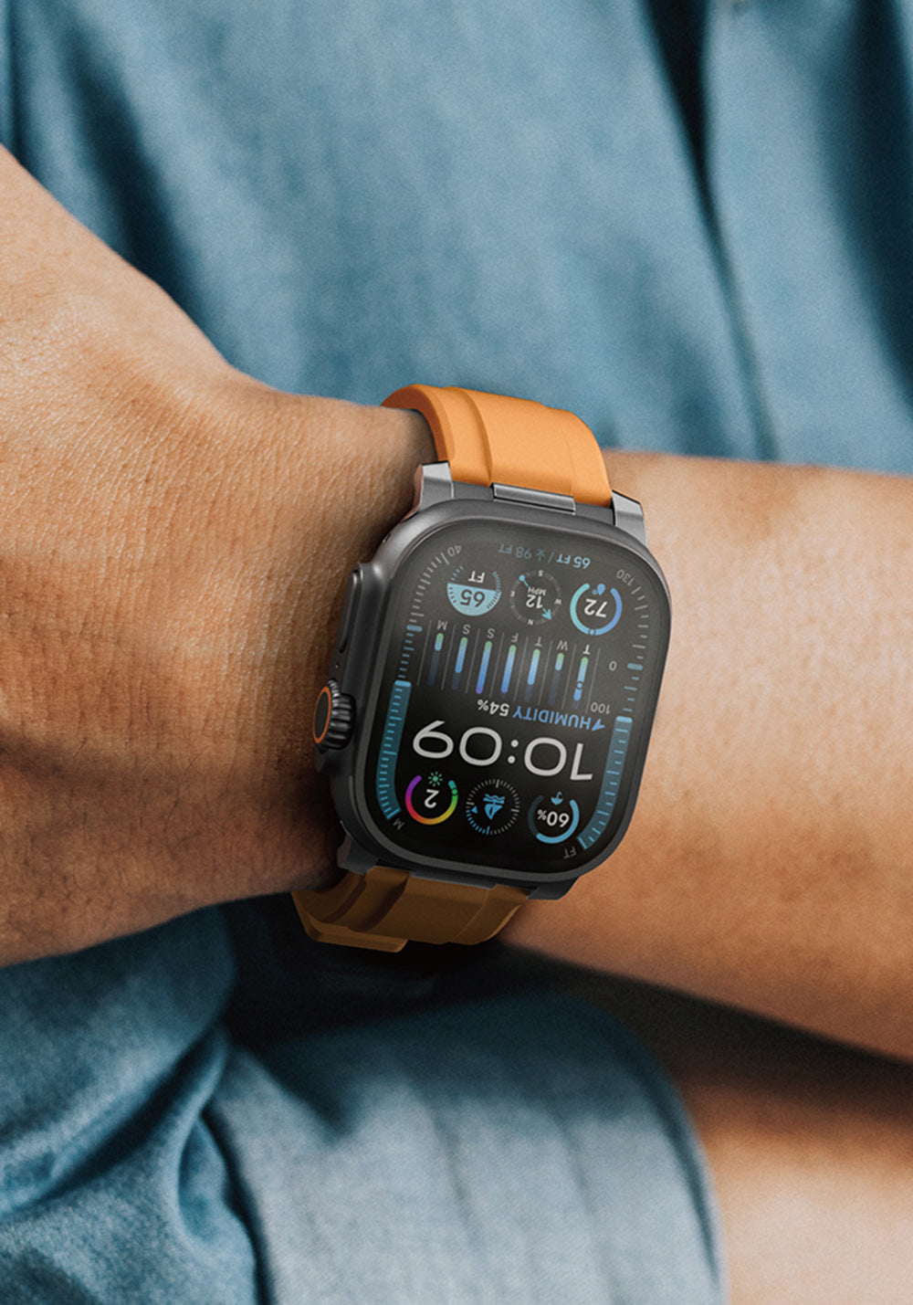 Amazingthing Titan Chrono Manyetik Silikon Apple Watch Kordonu