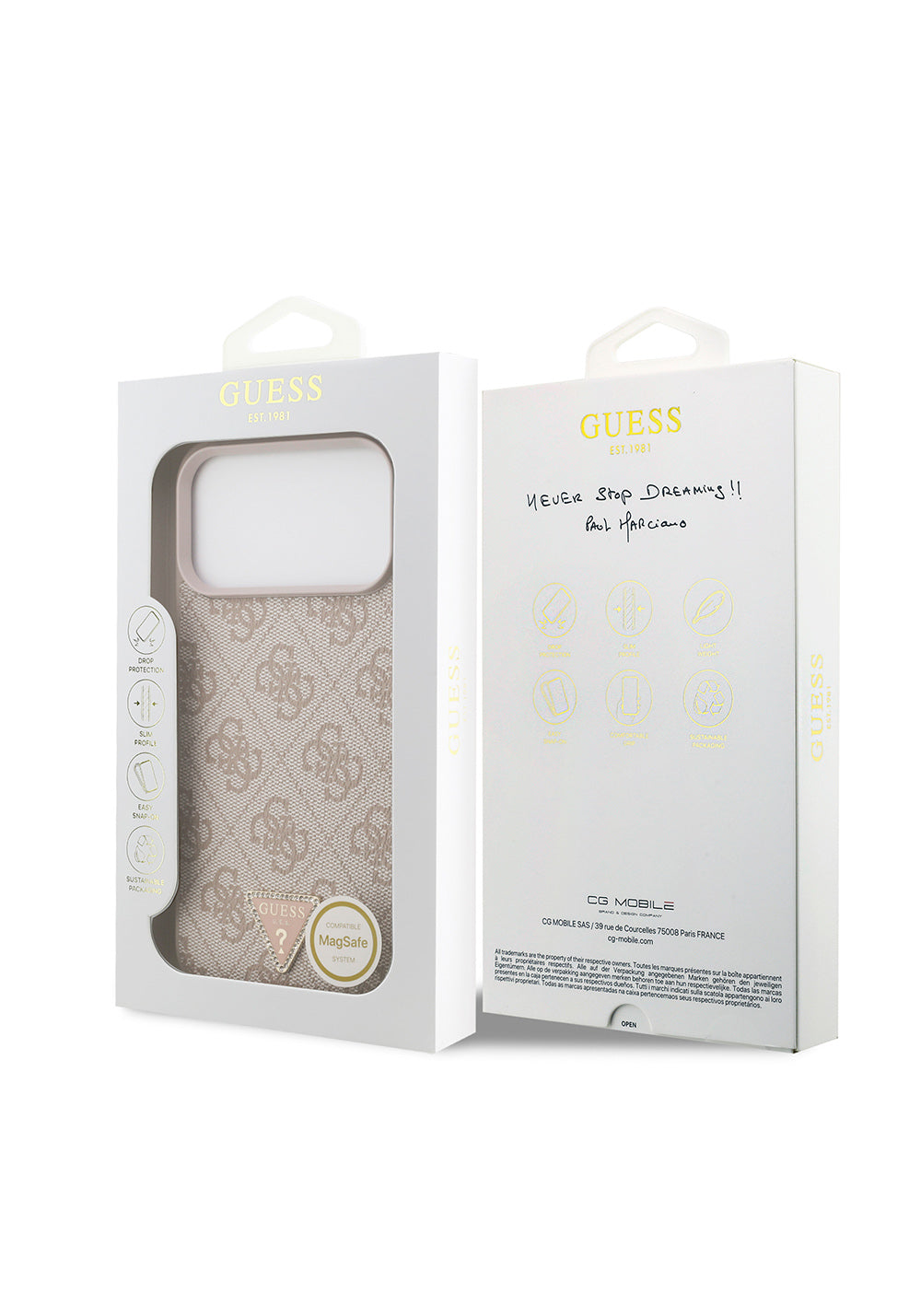 Guess iPhone 18 Pro Max Strass 4G Manyetik Taşlı Kılıf