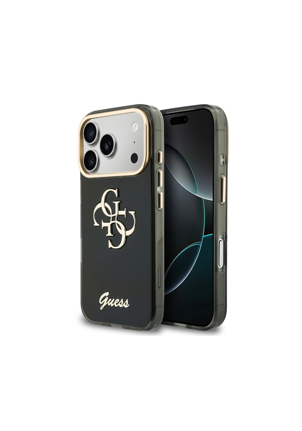 Guess Yazı ve 4G Büyük Silikon – iPhone 18 Pro Kılıfı