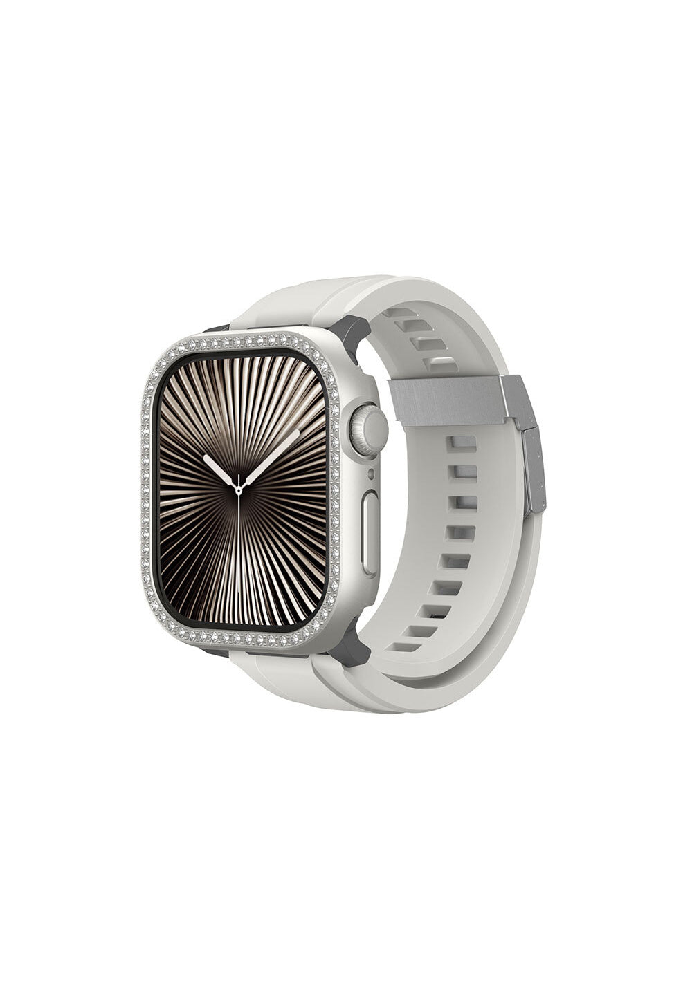 Amazingthing Gleam Fit FullGuard Taşlı PC Kasa ve Ekran Koruması – Apple Watch Series 10 46 mm