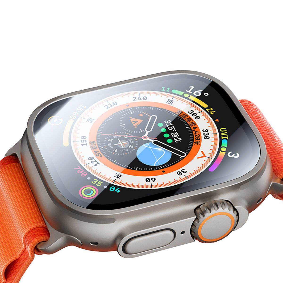 Benks Anti-Reflective Uygulama Aparatlı Temperli Cam – Apple Watch Ultra 49 mm