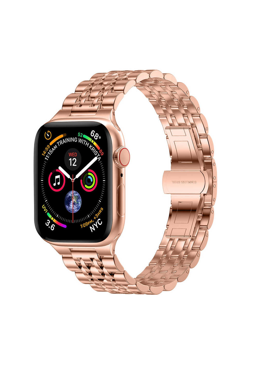 Wiwu Seven Beads Steel Belt Metal Kordon – Apple Watch 42/44/49 mm