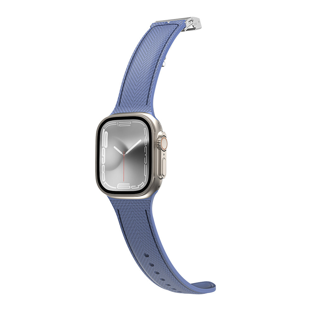 Amazingthing Titan Swift Deri Dokulu Silikon Kordon – Apple Watch 45/46/49 mm