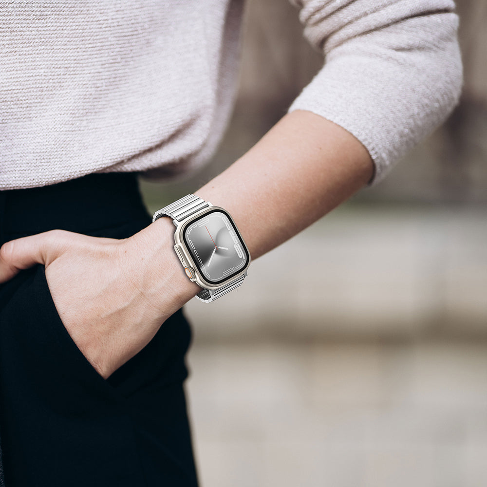 Amazingthing Titan Steel Çelik Kordon – Apple Watch 45/46/49 mm