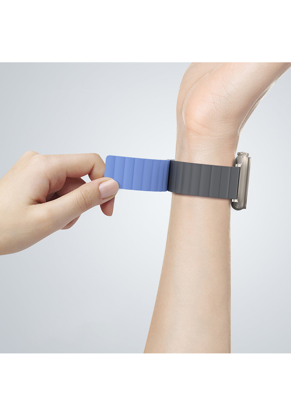 Amazingthing Smoothie Mag Manyetik Silikon Kordon – Apple Watch 45/46/49 mm