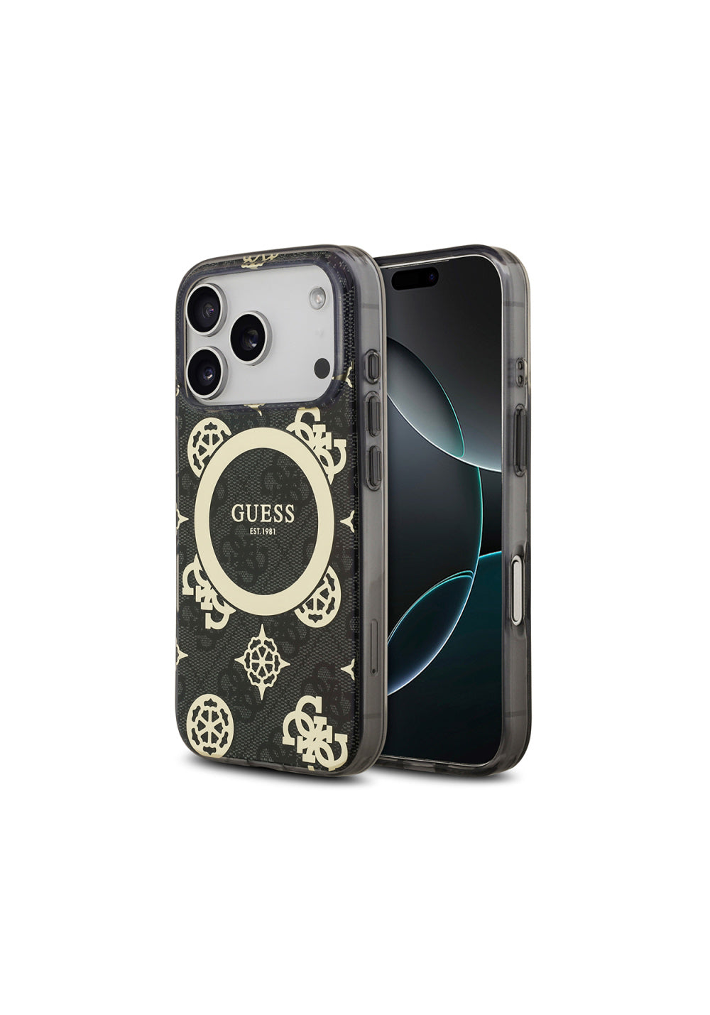 Guess IML Peony ve 4G Desenli Klasik Logolu – iPhone 18 Pro Max Kılıfı