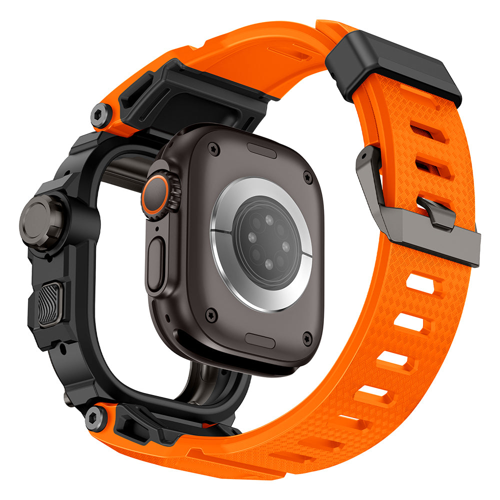 Mohseven Punk Fortress Silikon Kordon ve Koruyucu Kasa – Apple Watch Ultra 49 mm