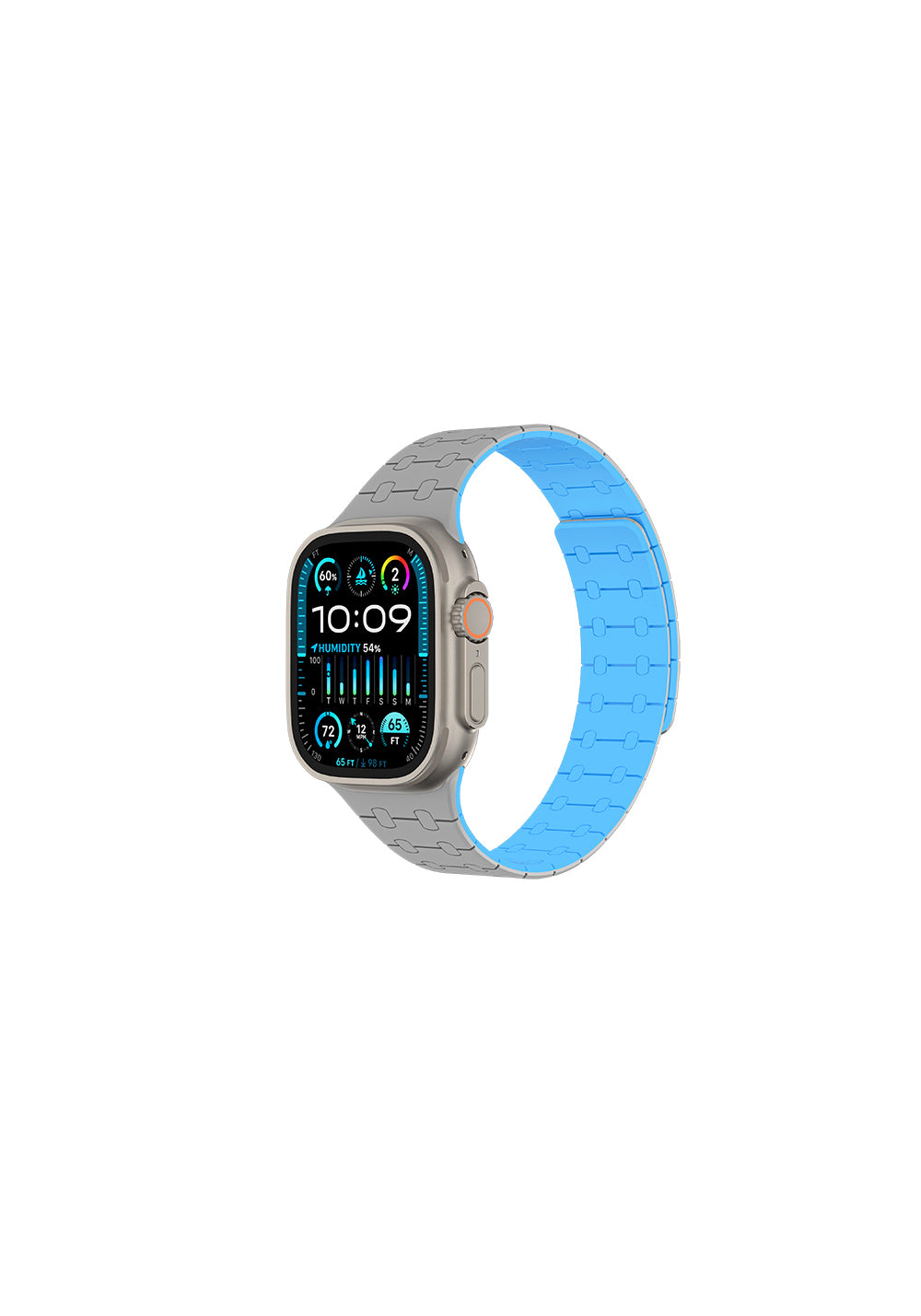 Amazingthing Smoothie Sport Manyetik Silikon Kordon – Apple Watch 45/46/49 mm