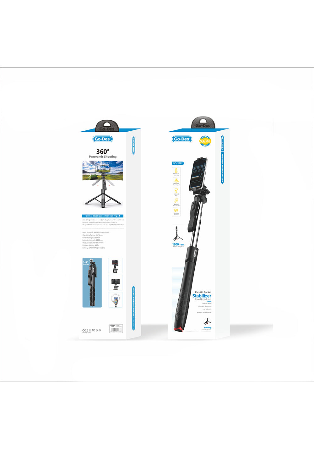Go Des GD-ST82 – Pan-Tilt Gimbal ve Tripod