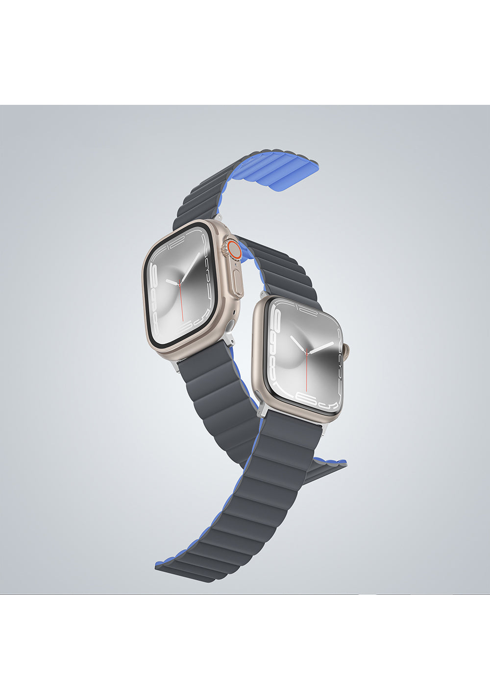 Amazingthing Smoothie Mag Manyetik Silikon Kordon – Apple Watch 45/46/49 mm
